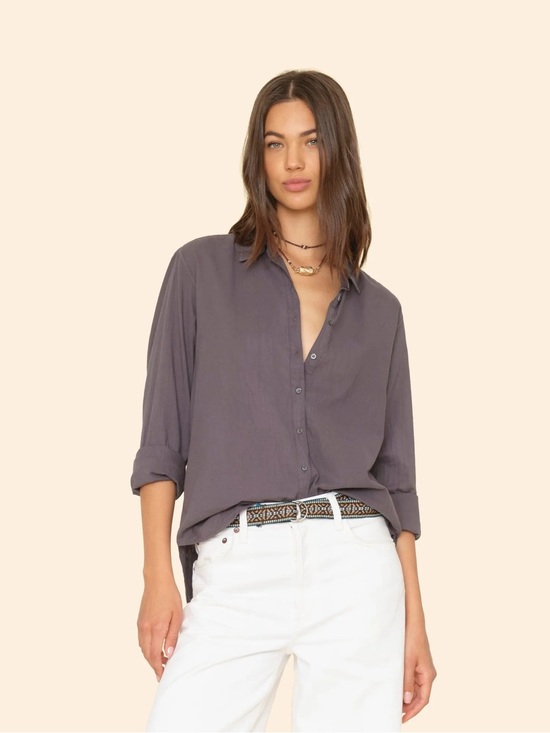 XiRENA Tops - Xirena Beau Shirt in Ash Minimalist Clean Girl Size XS